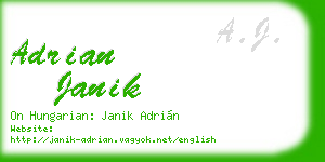 adrian janik business card